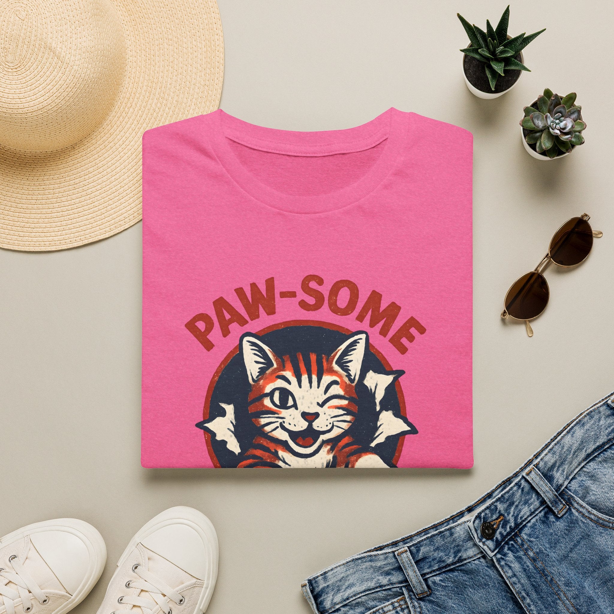 Pawsome Cat Logo T-Shirt