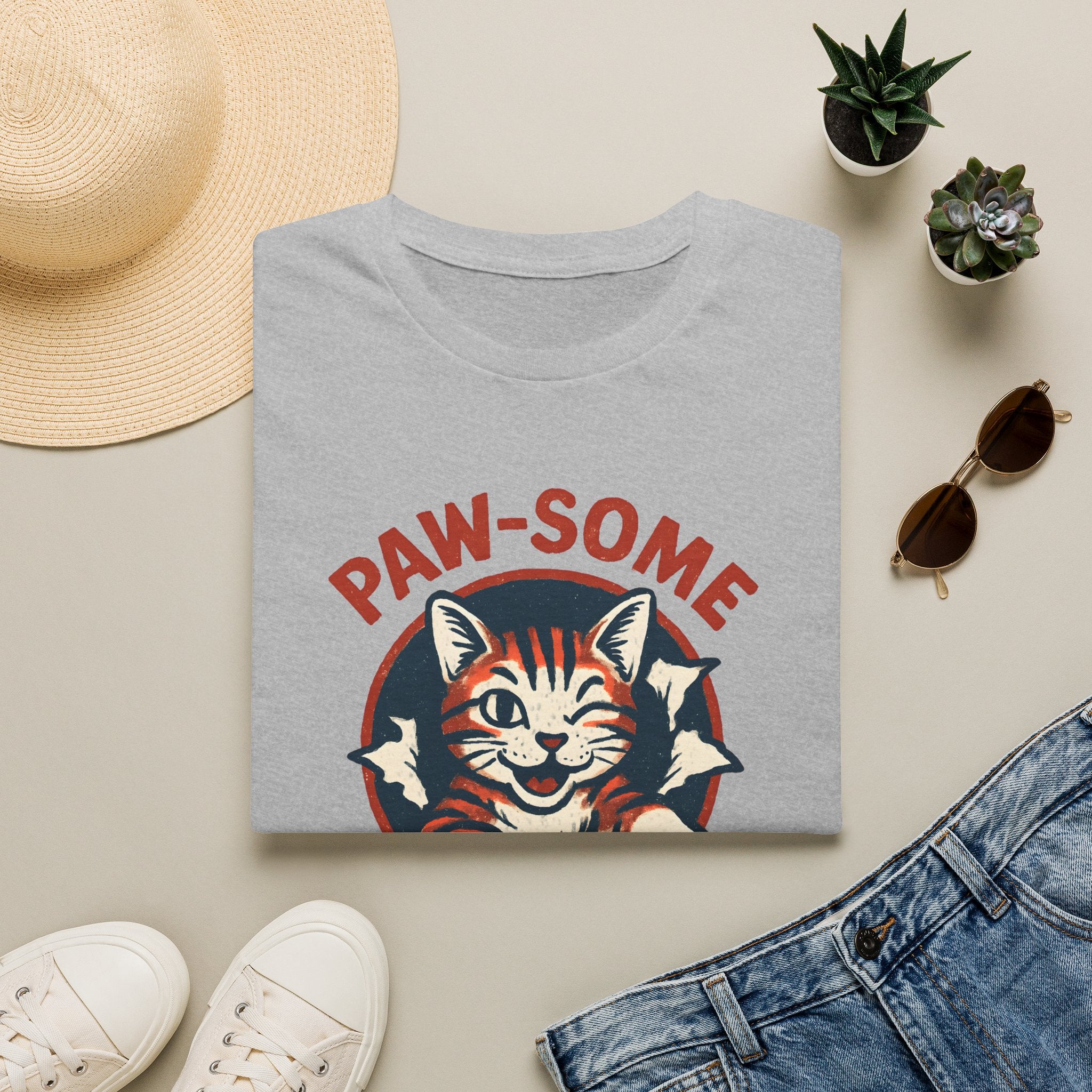 Pawsome Cat Logo T-Shirt