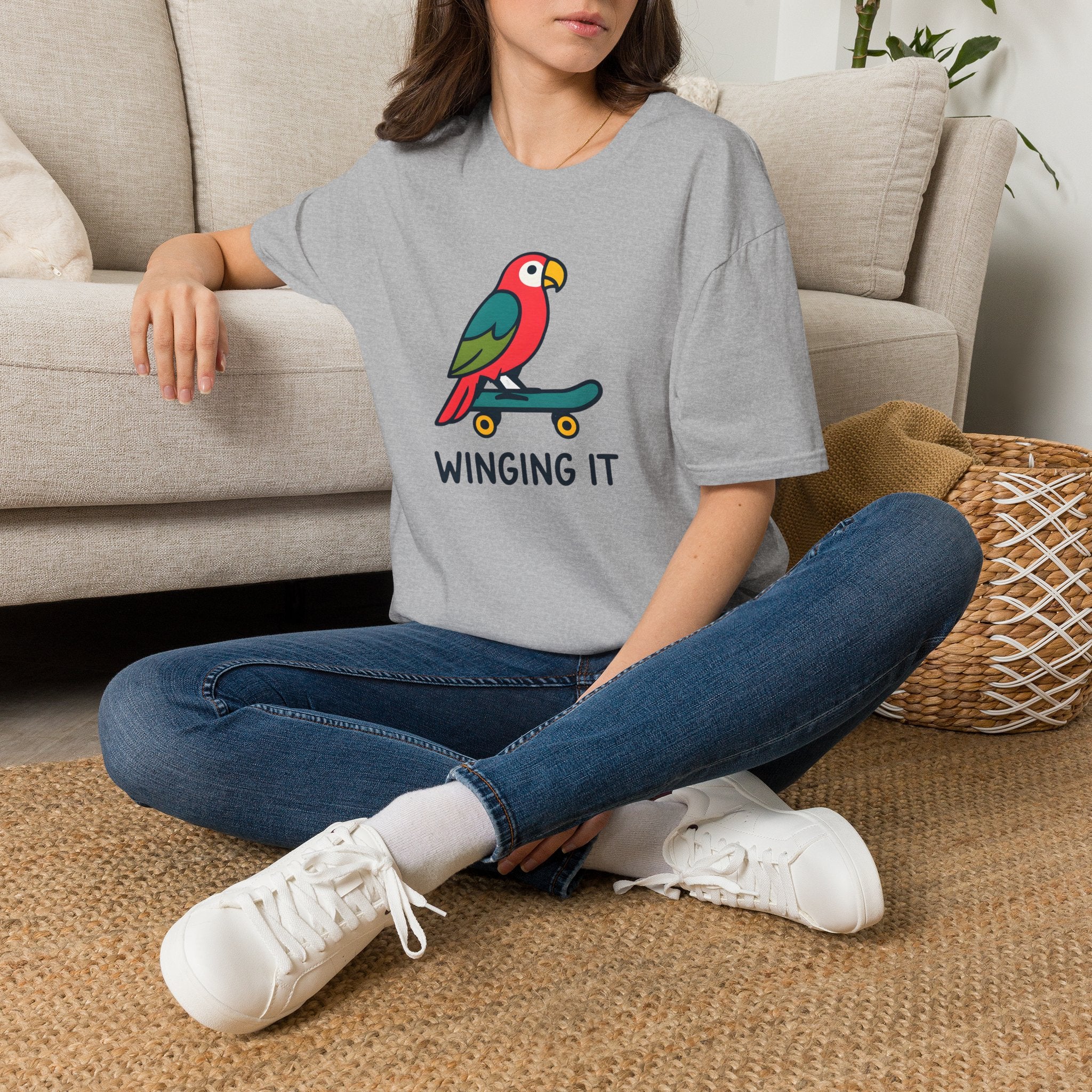 Parrot on skateboard T-Shirt