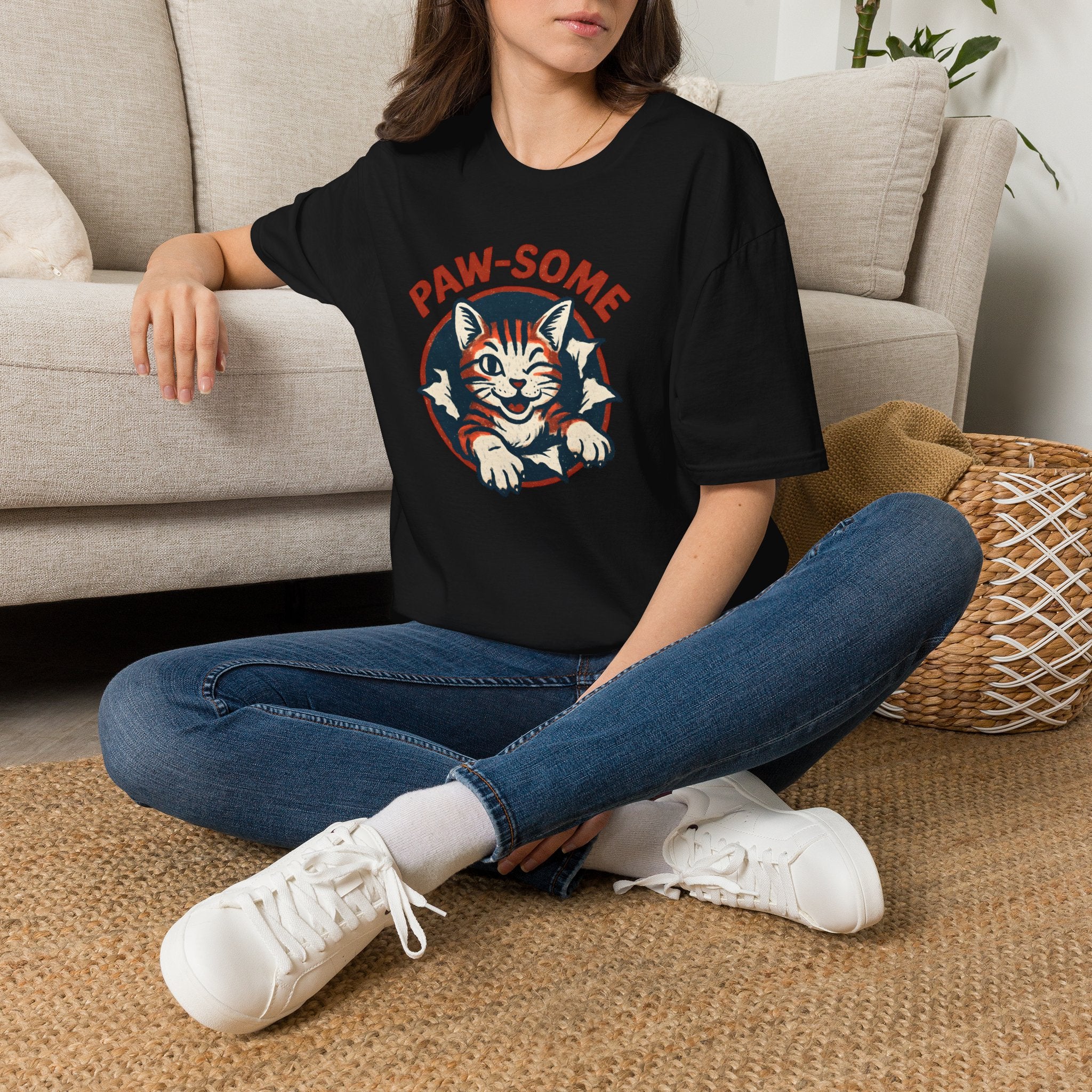 Pawsome Cat Logo T-Shirt