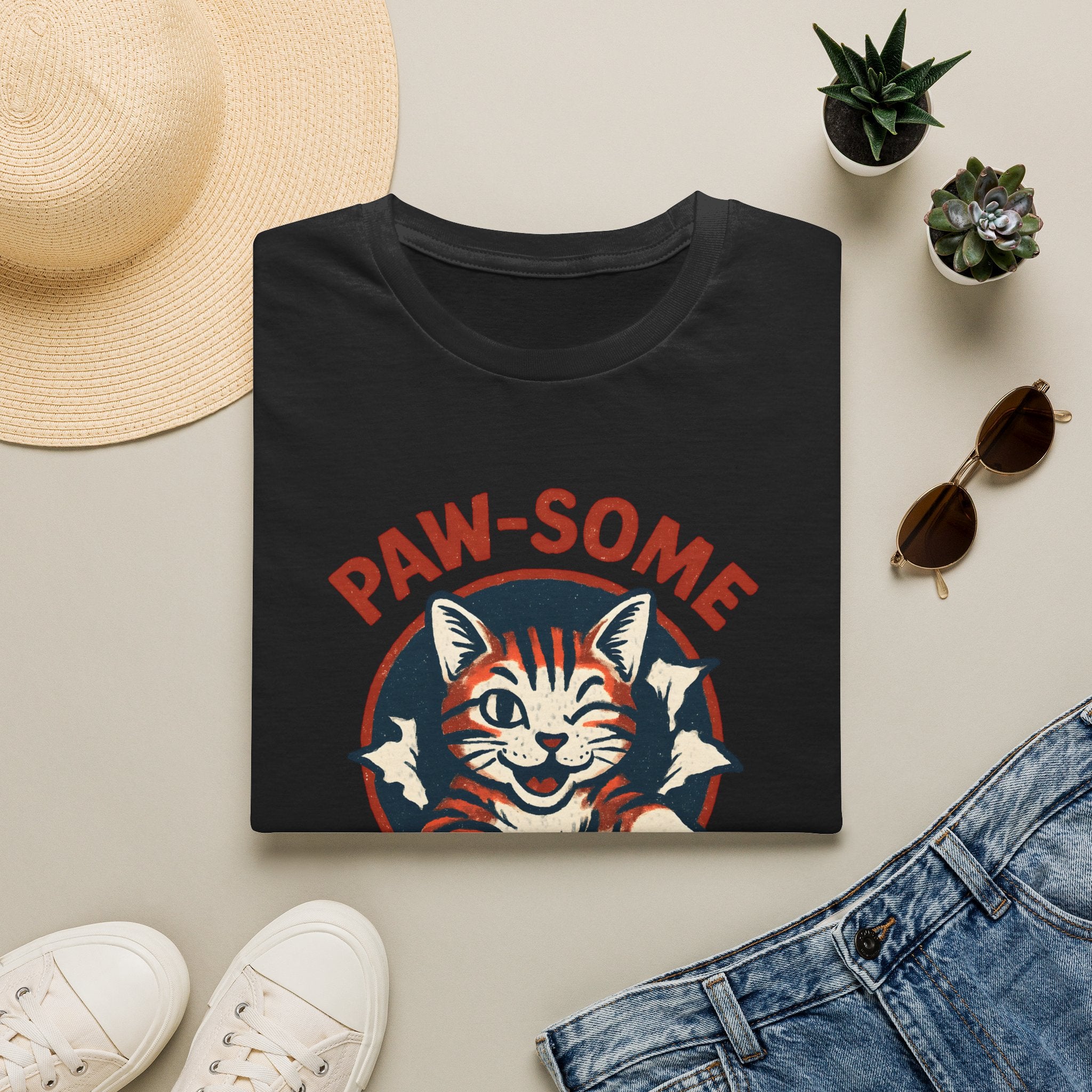 Pawsome Cat Logo T-Shirt