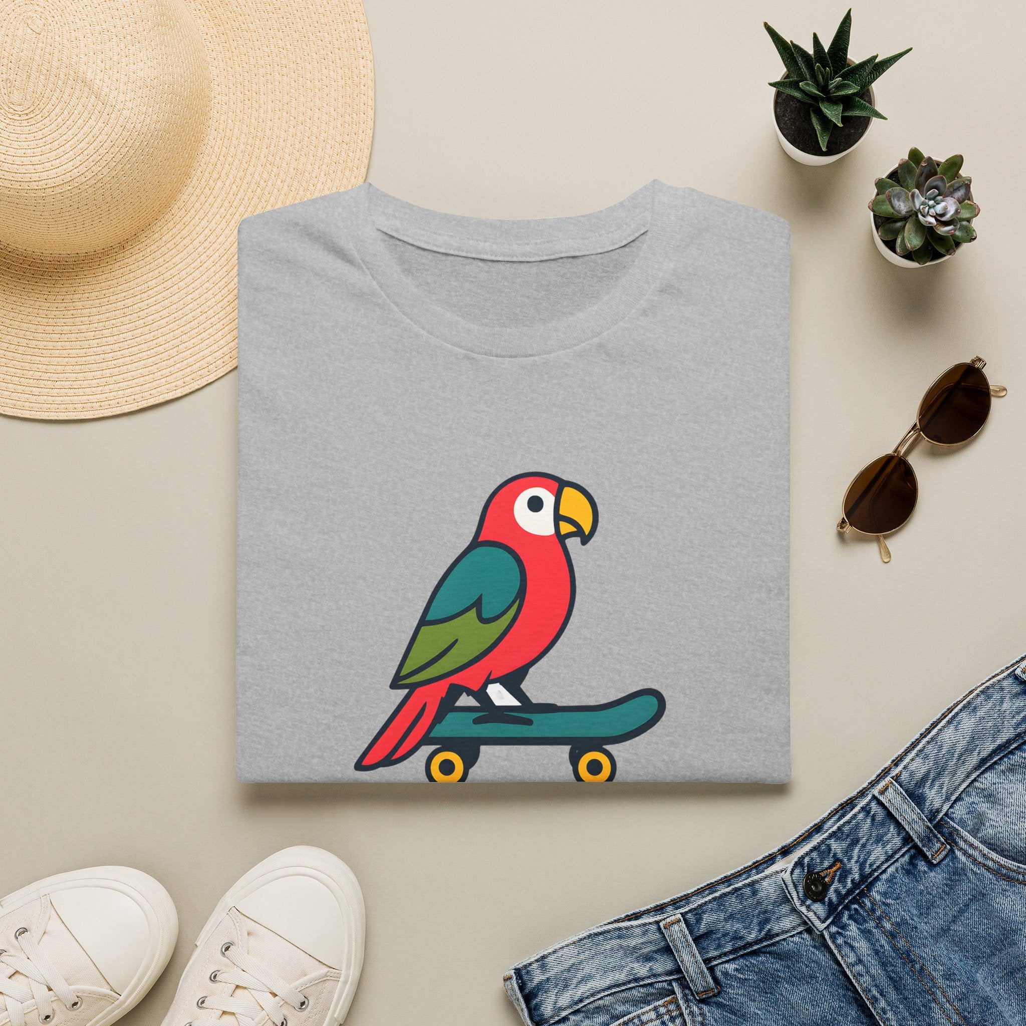 Parrot on skateboard T-Shirt
