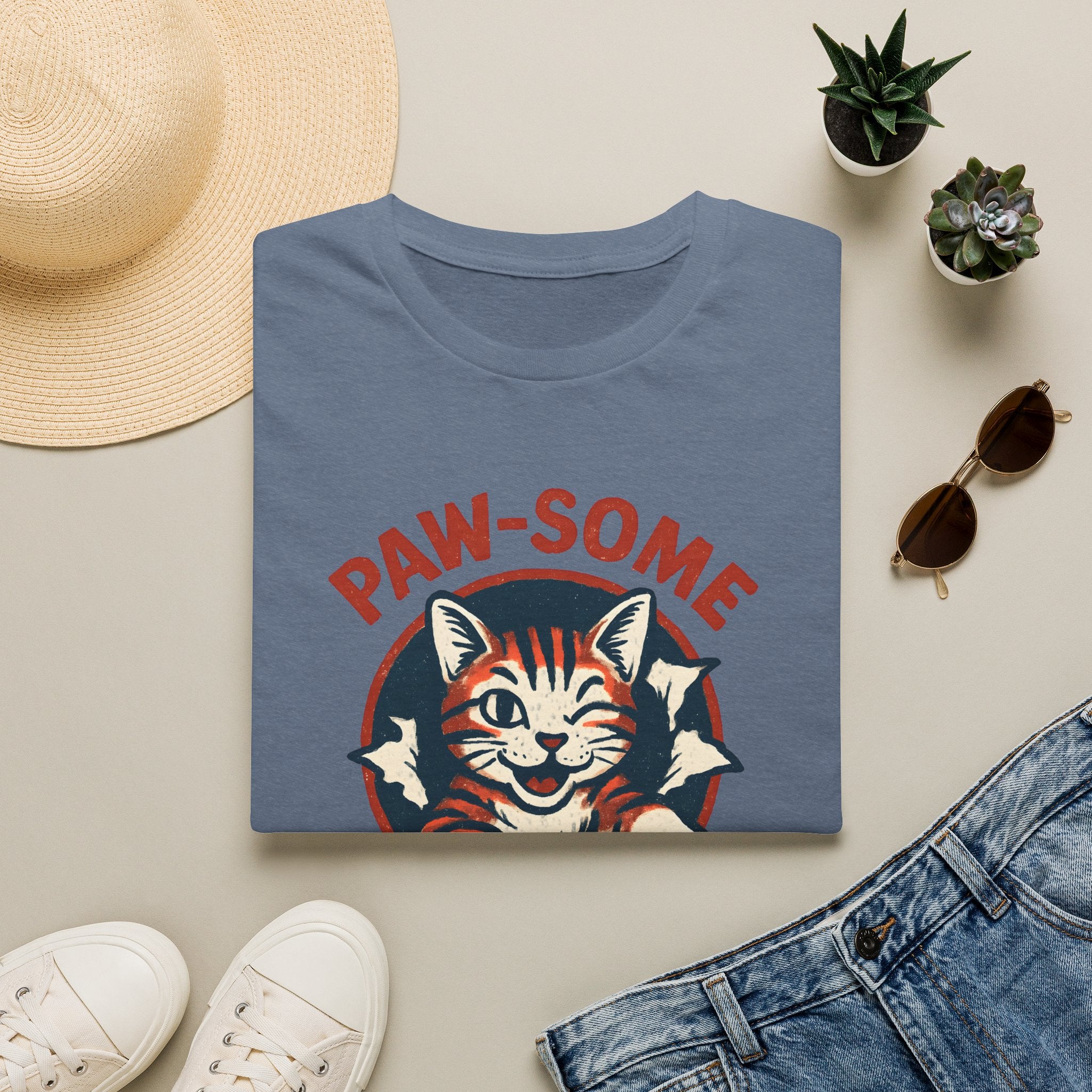 Pawsome Cat Logo T-Shirt
