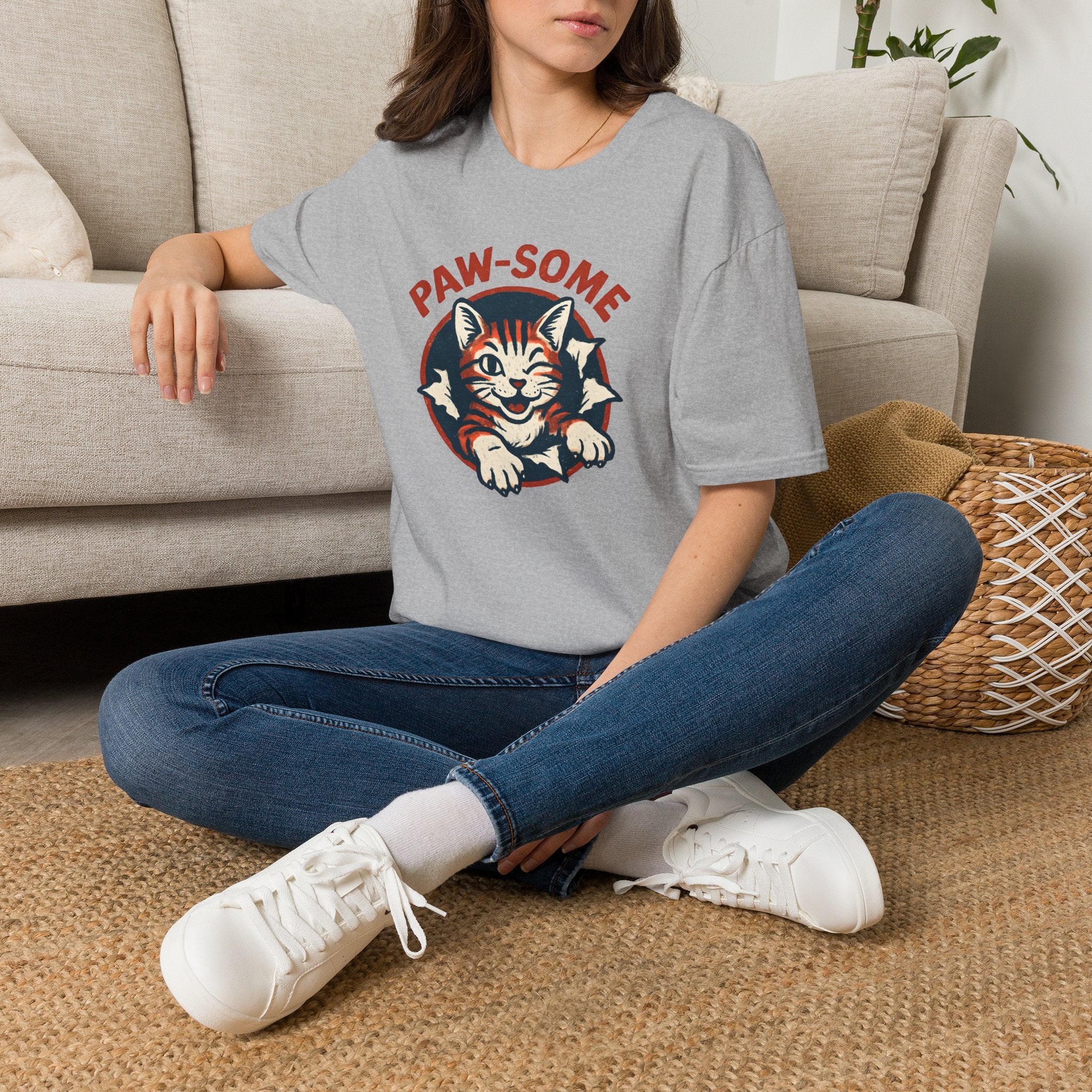 Pawsome Cat Logo T-Shirt