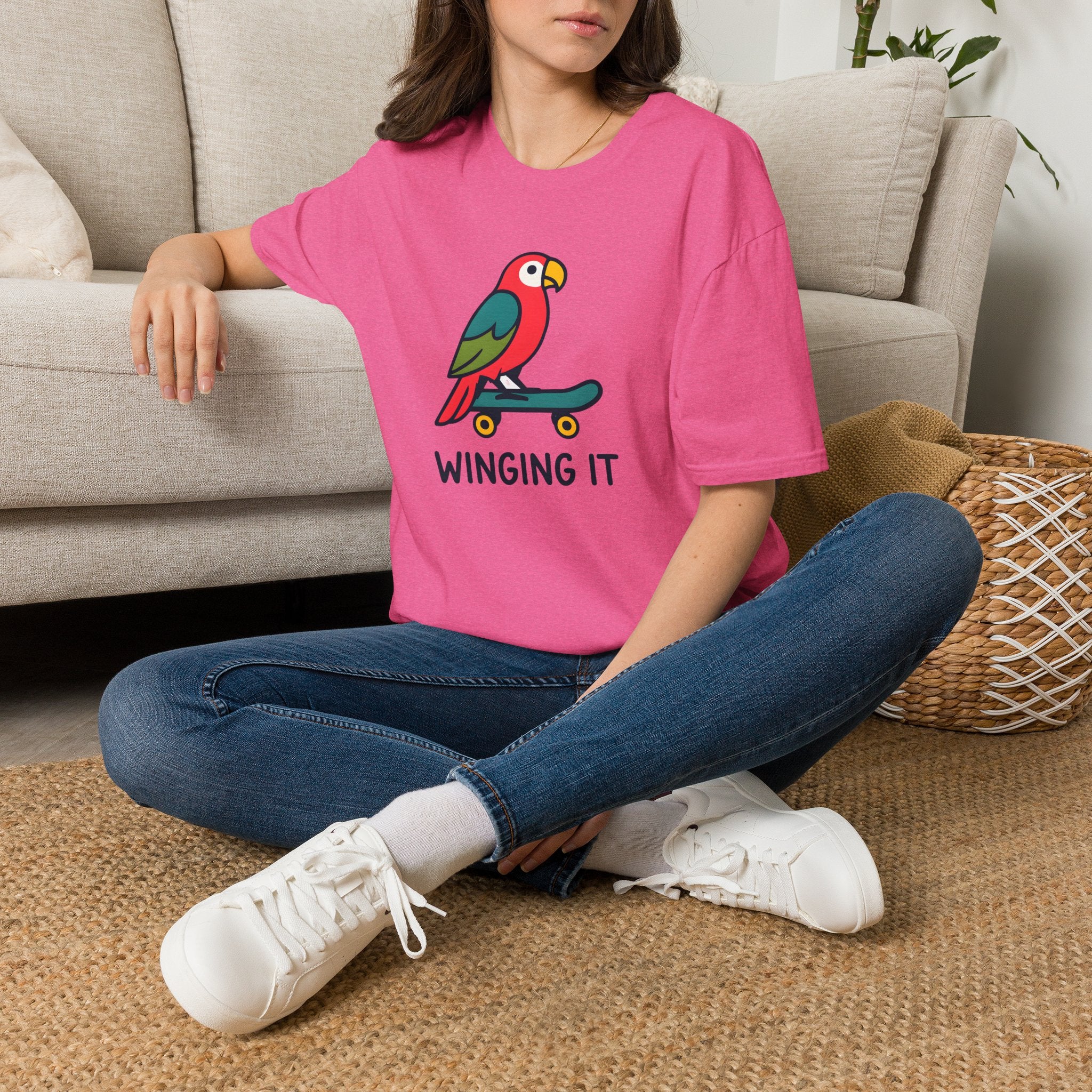 Parrot on skateboard T-Shirt