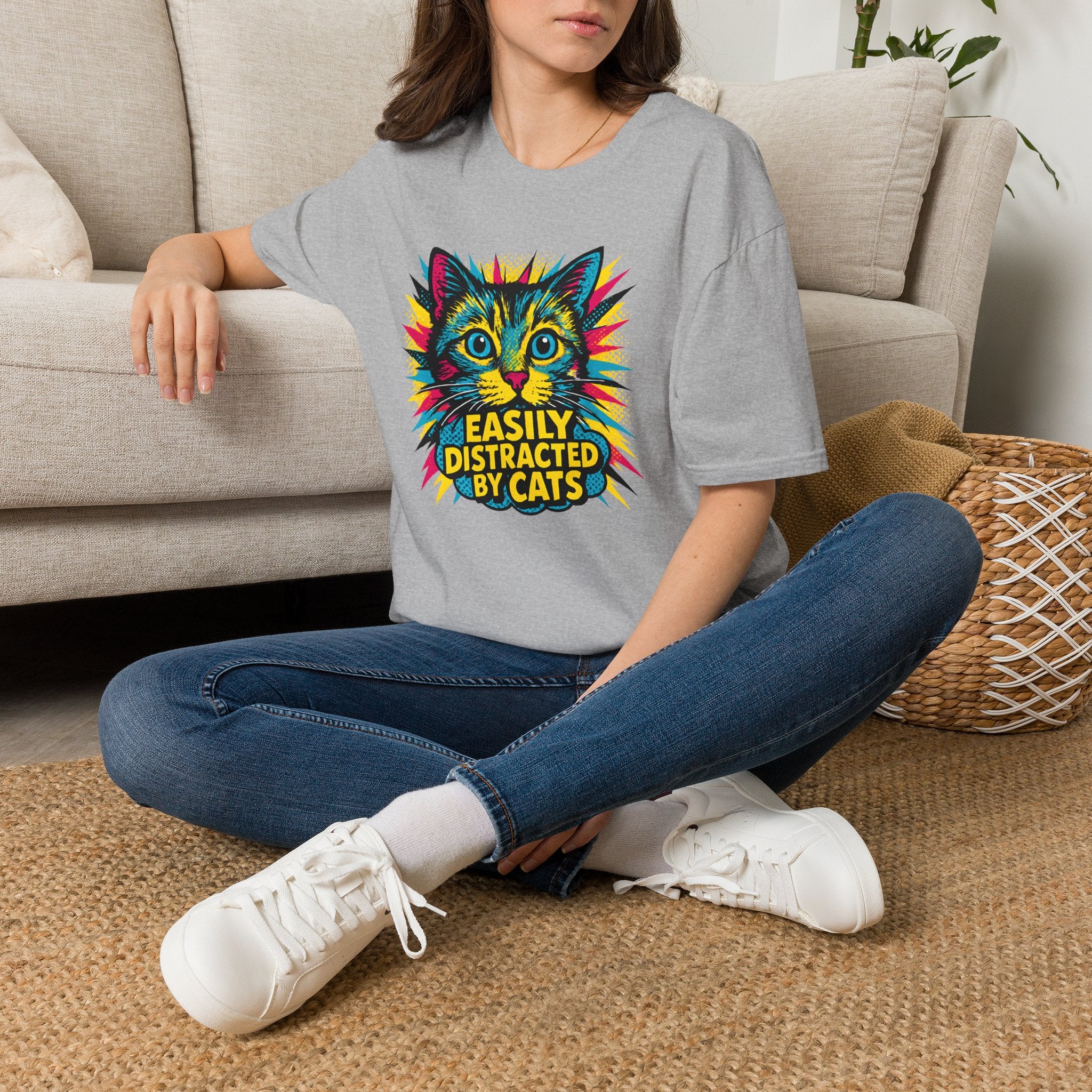 Easily Distracted by Cats T-Shirt