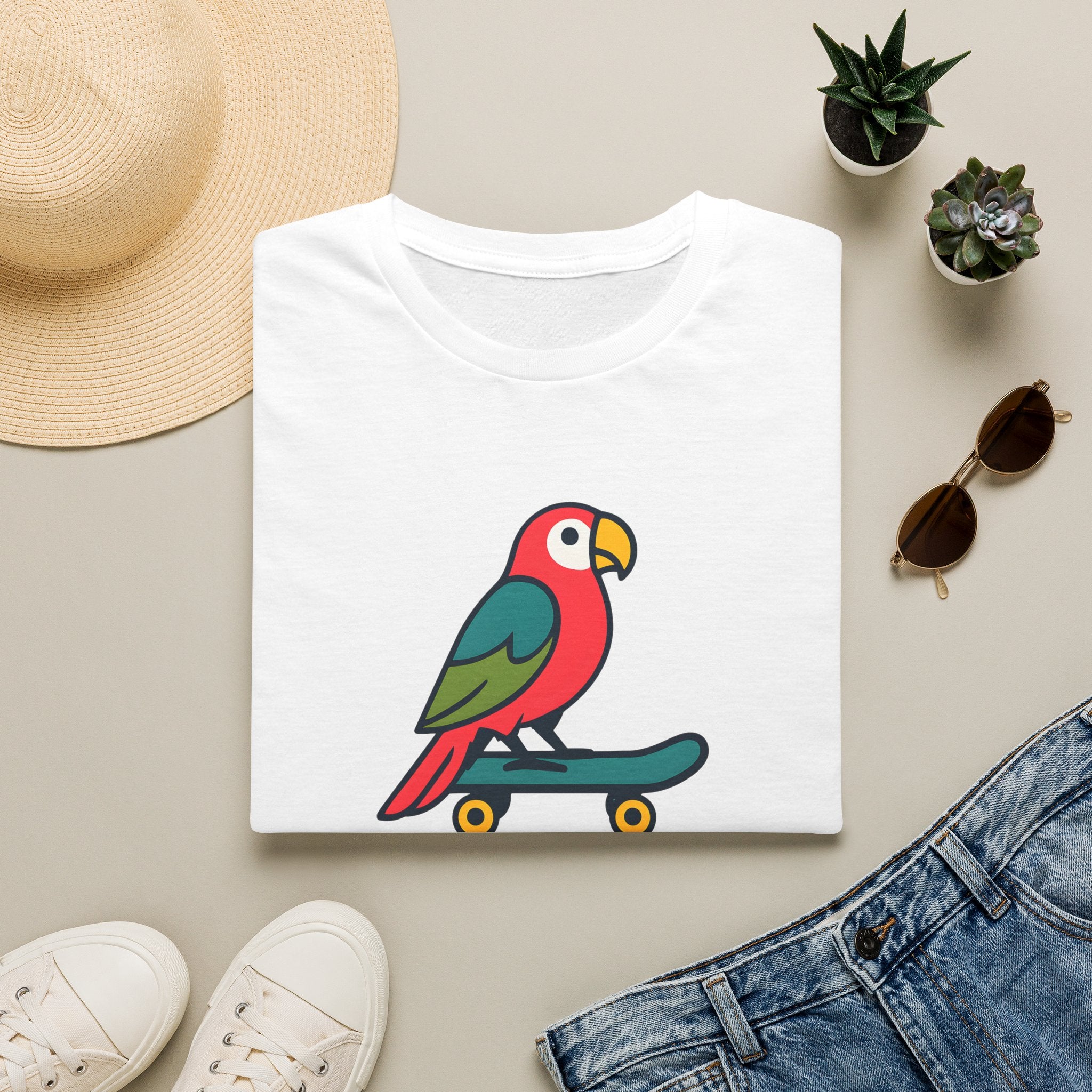 Parrot on skateboard T-Shirt