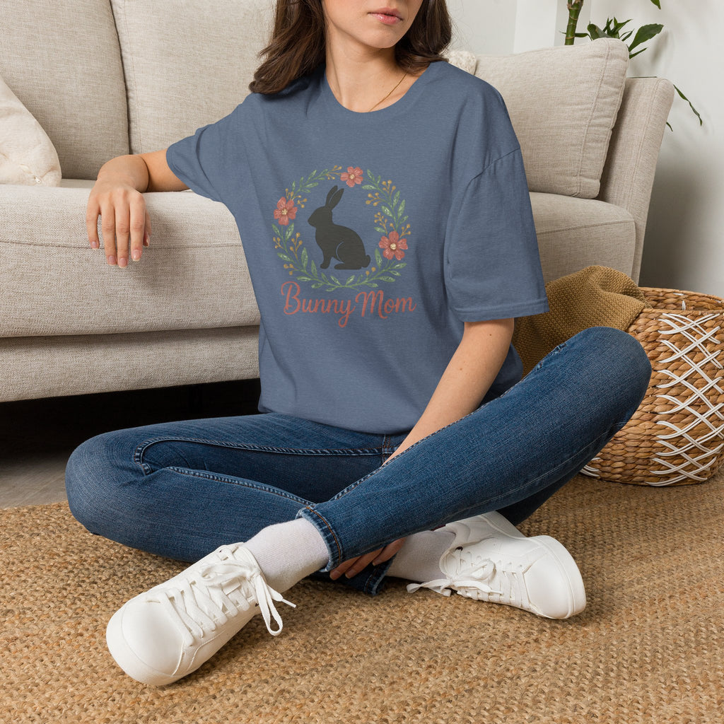Bunny Mom Floral Wreath T-Shirt