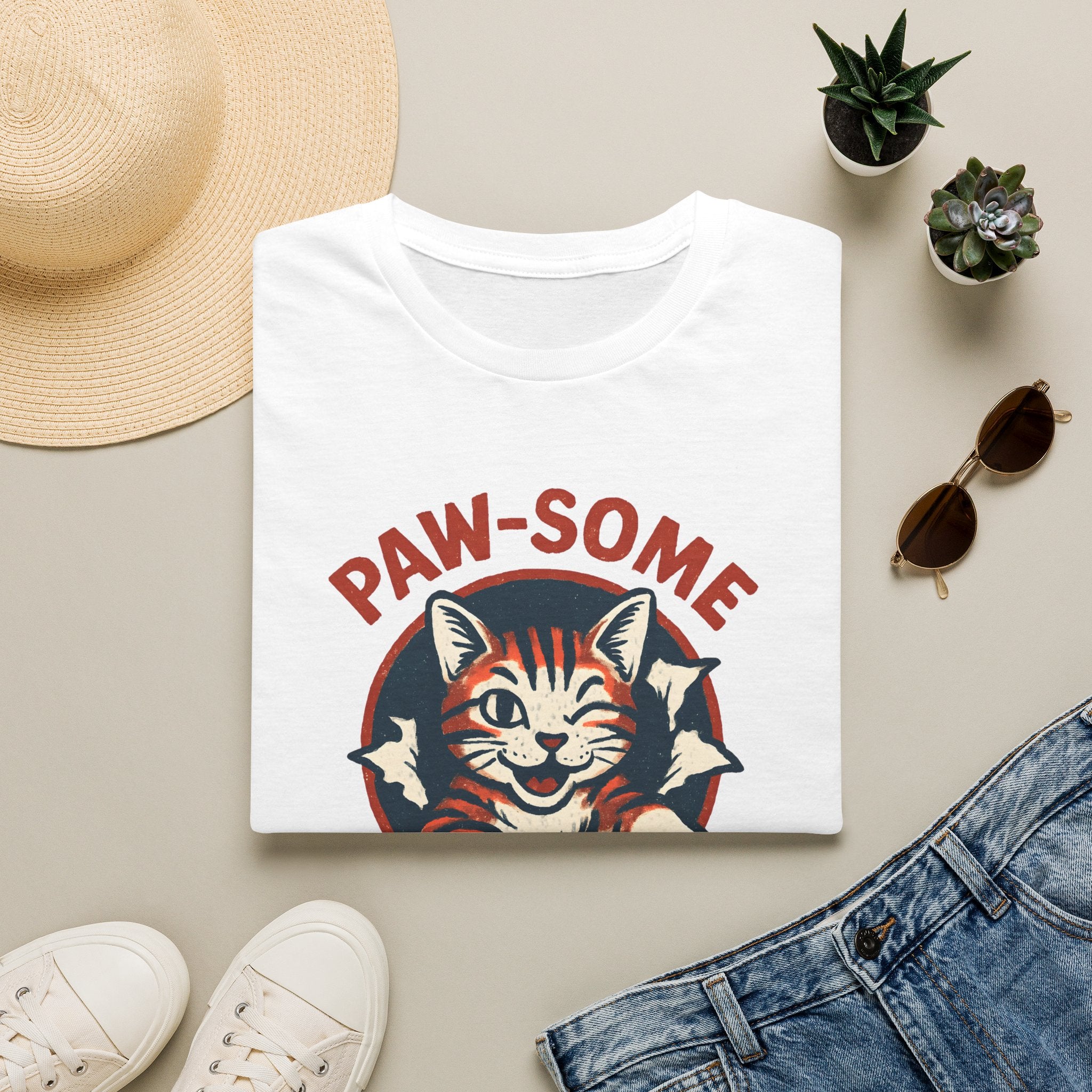 Pawsome Cat Logo T-Shirt