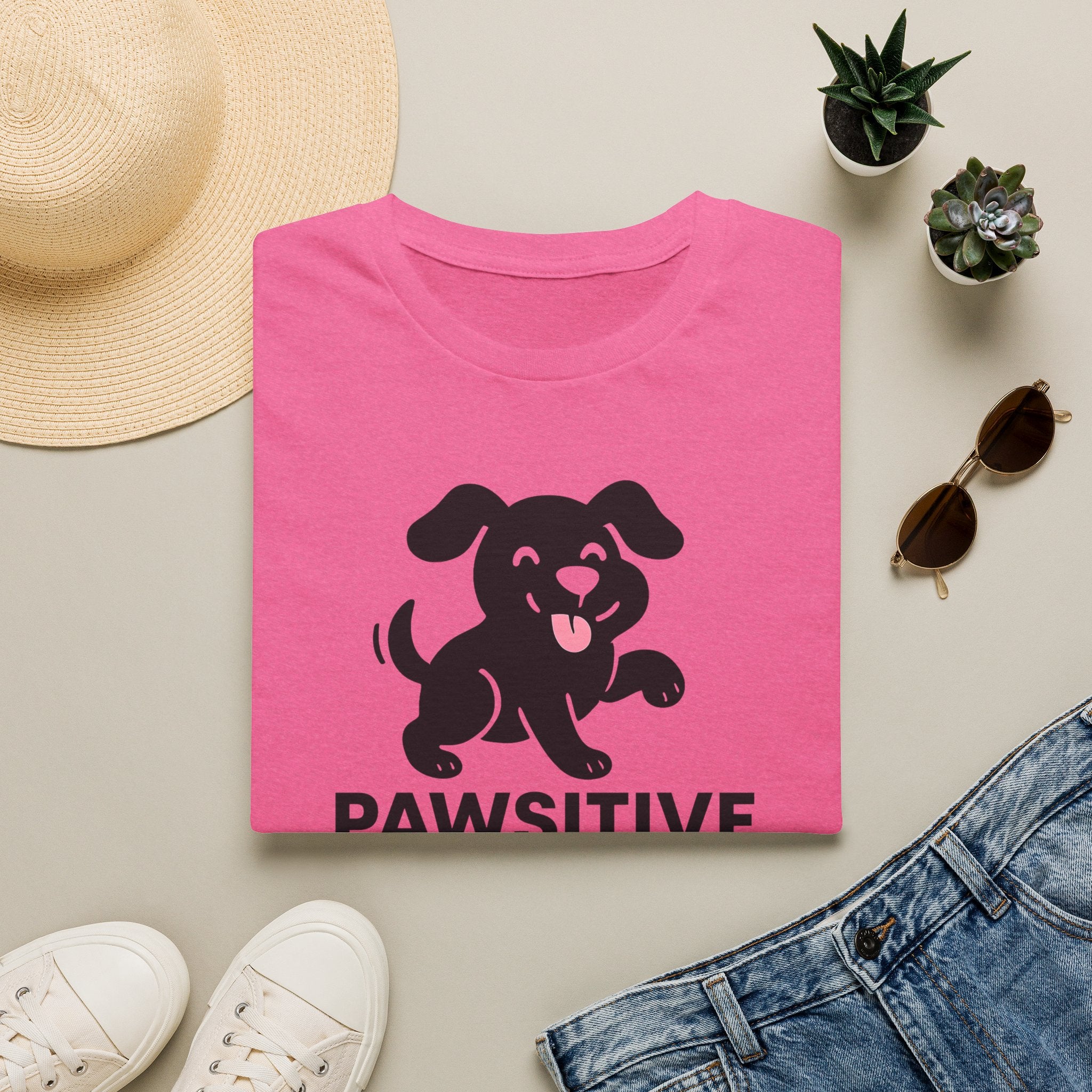 Pink curved shape T-Shirt